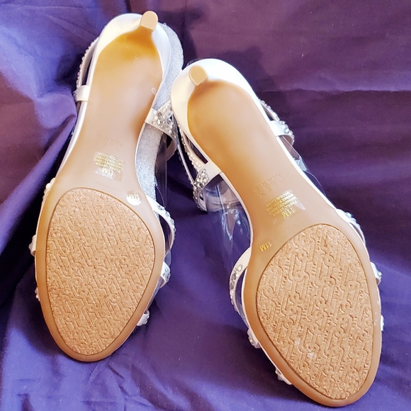 NEW Alex Marie Heels, White, Rhinestones, Size 11 - Picture 13 of 15